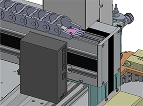 Nuten zur Befestigung externer Geräte